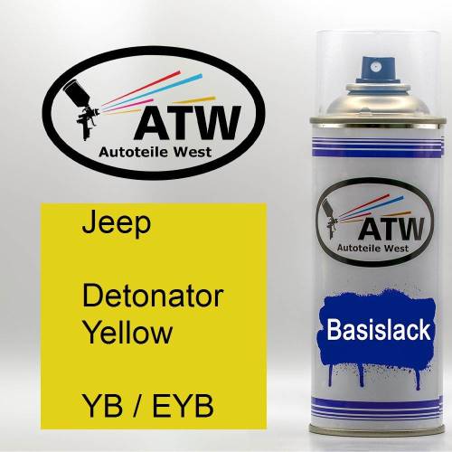 Jeep, Detonator Yellow, YB / EYB: 400ml Sprühdose, von ATW Autoteile West.